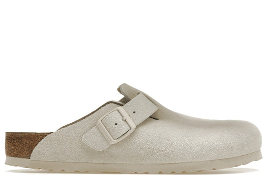 Birkenstock Boston Antique White Suede