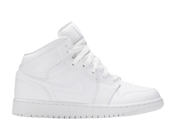 Air Jordan 1 Mid Triple White (GS)