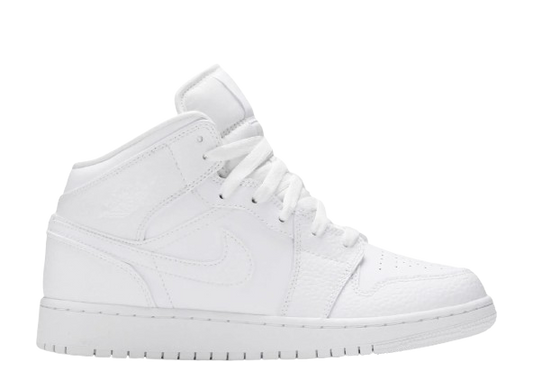 Air Jordan 1 Mid Triple White (GS)