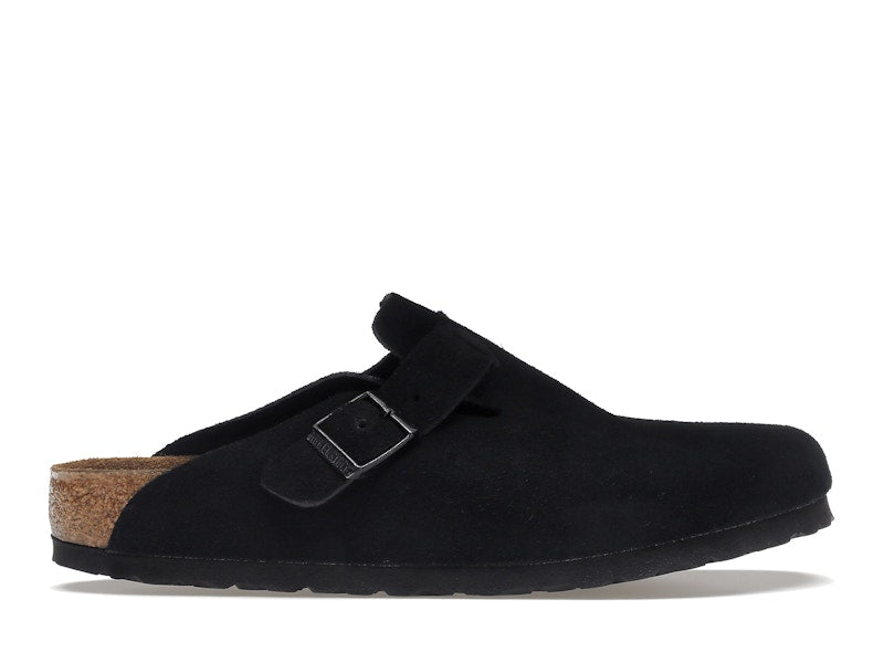 Birkenstock Boston Soft Footbed Suede Black