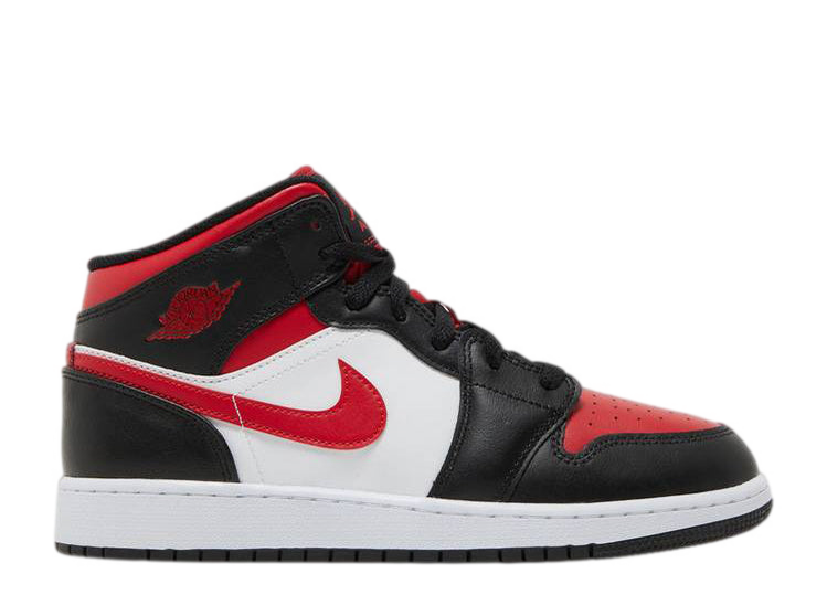 Air Jordan 1 Mid Black Fire Red (GS)