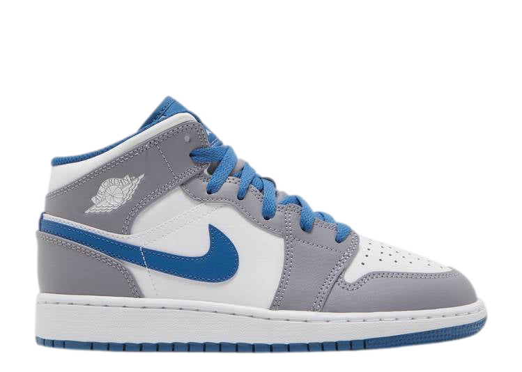 Air Jordan 1 Mid True Blue Cement (GS)