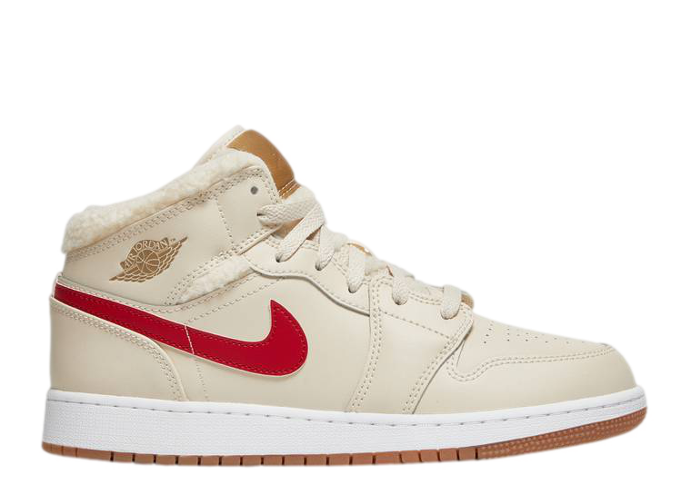 Air Jordan 1 Mid Fleece Pearl White (GS)